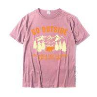 HotGo Outside Worst Scenario หมีฆ่าคุณ Camping เสื้อยืดชายเสื้อยืด R Cotton Tops Tees Group