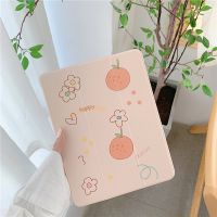 【A PRETTY】สีส้มน่ารักสำหรับ iPad AIR 2020 2 3 10.5 Pro 2019 7th 10.2นิ้วเคสสำหรับ iPad 2017 2018 9.7 Mini 5พร้อมกล่องใส่ดินสอ