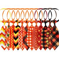 [HOT!] 12PCS Fall Pet Dog Bow Tie Grooming Thanksgiving Dog Neckties With Pumpkin Adjustable Dog Collar Small Dog Autumn Pet Supplies