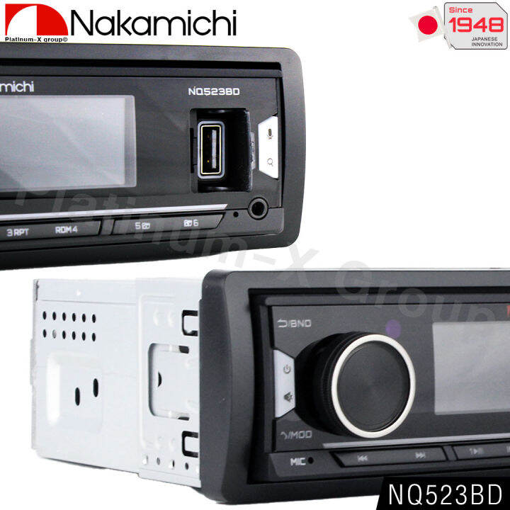 nakamichi-nq523bd-วิทยุติดรถยนต์-1din-eq-32band-มีบลูทูธ-รองรับ-bluetooth-usb-aux-fm-วิทยุ-1din-บลูทูธ-50x4-max-power-สั่งงานผ่านสมาร์ทโฟน