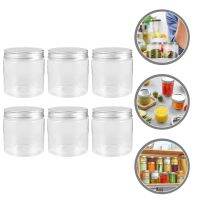 【LZ】✧  Mini Alumínio Vidro Pedreiro Frascos Plástico Condimento Frasco Tampa Recipientes Baby Jam Pet Jars Frascos 6 Pcs