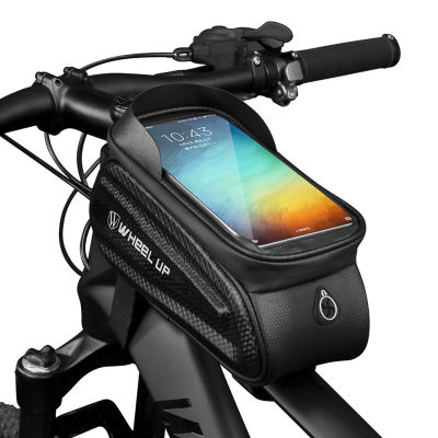 กันฝนจักรยานกระเป๋ากรอบด้านหน้าท่อบนขี่จักรยานกระเป๋าสะท้อนแสง6.5in ศัพท์กรณีหน้าจอสัมผัสกระเป๋า MTB อุปกรณ์จักรยาน