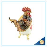 Hot Sale Egg Chicken Metal White Lacquer Jewelry Box SCJ1011