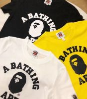 BAPE เสื้อยืดแขนลายสั้นลายการ์ตูนสำหรับเด็ก,เสื้อลำลองสำหรับเด็กผู้ชายเด็กผู้หญิง