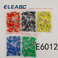 E6012 หลอดฉนวนขั้วต่อ 6MM2 100 ชิ้น/แพ็คสายเชื่อมต่อสายไฟฉนวน CRIMP TERMINAL ขั้วต่อฉนวน E--yfm6