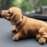 【Two dog sells cars】ของเล่นรถจำลองทำจากยางเรซินสั่นหัวรูปสุนัขพยักหน้าได้เครื่องประดับของตกแต่งคอนโซลหน้ารถน่ารักเครื่องประดับสำหรับเด็กผู้หญิง