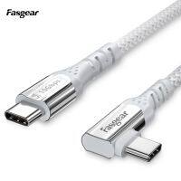 Fasgear USB C Type C สายเคเบิลสำหรับ Xiaomi โทรศัพท์มือถืออุปกรณ์เสริม MacBook PD 100W 10Gbps ชาร์จ5A เร็ว3M ชาร์จ USB-C