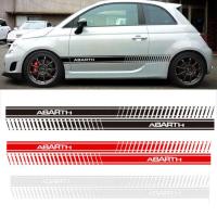 【Taste life】รถยนต์2ชิ้นรถจัดแต่งทรงผม Abarth ด้านข้างกระโปรงสติ๊กเกอร์แข่งลายสติกเกอร์ร่างกายสำหรับ FIAT 500 Dd9390