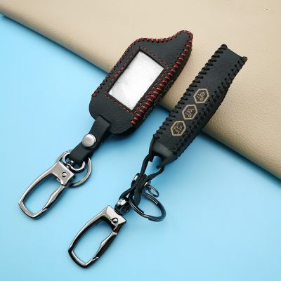 dfthrghd Key Chain Cover For Starline Originals B9 B91 B6 B61 A91 A61 V7 C9 2 Leather Key Case Car LCD Remote Alarm Way New