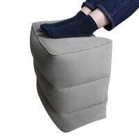 3 Layers Inflatable Travel Foot Rest Pillow Airplane Train Car Foot Rest Cushion Like Storage Bag &amp; Dust Cover Inflatable Pillow Travel pillows