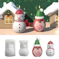 3D Christmas Candle Mold DIY Epoxy Resin Candle Mold 3D Christmas Candle Mold Hat Santa Claus Silicone Mold Snowman Silicone Soap Mold Candle Making Home Decoration Epoxy Resin Candle Making Mold Christmas Candle Decoration Gifts Silicone Mold For