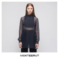 VICKTEERUT (ราคาปกติ 8,350-.) Re-Edition Long Sleeve Tuxedo Bib Shirt เสื้อเชิ้ต แขนยาว ผ้าออร์แกนซา