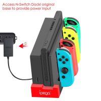 ZZOOI PG-9186 Controller Charger Charging Dock Stand Holder for Nintendo Switch NS Joy-Con Game Console with Indicator