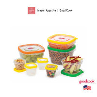 10770 GoodCook Flex Trim Food Storage Value 16PC ชุดกล่องอาหารซ้อนได้กู๊ดคุก เฟล๊กซ์ทริม 16 ชิ้น