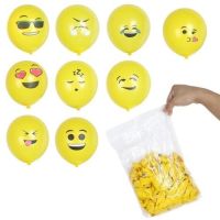 [HOT DEALS] 10Pcs Balon Latex Motif Emoji Smiley Face untuk Dekorasi Pesta Ulang Tahun Pernikahan