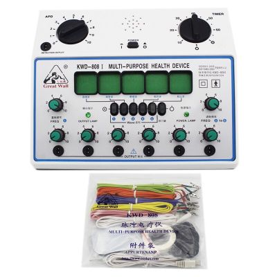 Electric Acupuncture Stimulator Machine Electrical Nerve Muscle Stimulator 6 Channels Output Patch Massager Care KWD808-I