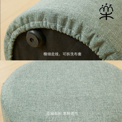 Solid Color round Stool Sets Stool Dust Cover round Chair Cover round Stool Sets of Small round Stool Cover Elastic Sleeve Thickened Cotton and Linen
