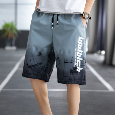 กางเกงขาสั้นผู้ชาย 2022 ฤดูร้อนแสดงผอมแบรนด์หลวมกีฬากางเกงลำลองผู้ชายกางเกงนอกม้าห้าส่วนกางเกงชายหาด 7TEH