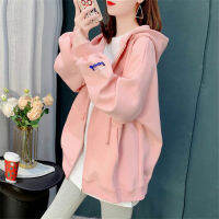 Zip Up Essentials Hoodies สำหรับผู้หญิงขนาดใหญ่ใหม่ในเกาหลีแฟชั่น Hooded Sweatshirts หญิง Streetwear หลวมซิป Hoody