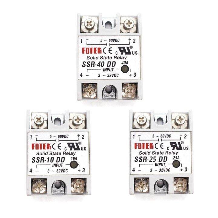 Solid State Relay 12v 24v SSR 10DD SSR 25DD SSR 40DD 10A 25A 40A 3 32V DC TO 5 60V DC SSR 10DD