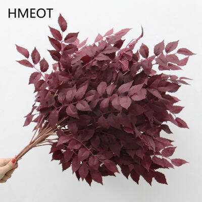 【cw】Artificial Green Plants Grass Silk Trum Leaf Fake Flower wedding Flower Row Accessories Vase Home Ho Decoration Greenery