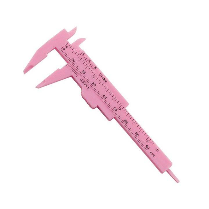 【LALA】 Plastic Sliding Vernier Caliper Gauge Measure Tool 2Scale Rose