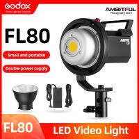 AMBITFUL FL80 80W 5600K ไฟวิดีโอ LED รุ่น 2 แสงกลางวันดีกว่า Godox SL-60W สมดุล CRI96 TLCI 95+ 5 เอฟเฟกต์แสงที่ตั้งโปรแกรมไว้ล่วงหน้า Bowens Mount led video light led photography light