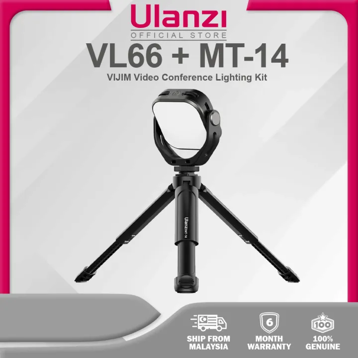 Ulanzi VIJIM Video Conference Light Kit VL66 Video Light + MT14 Tripod