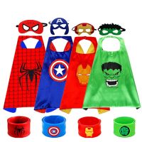 Children Superhero Capes And Masks Cosplay Costumes Birthday Party Cloak Christmas Halloween Dress Up Gift For Kids