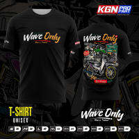 เสื้อ Wave Only 2023 ใส่ขับรถออกทริป ผ้าไมโครหนา 145g ต้นฉับบแท้100% KGNPropartS-5XL