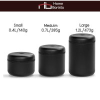 กล่องเก็บเมล็ดกาแฟ FELLOW Atmos Stainless Coffee Canister - Black (Size Choice)