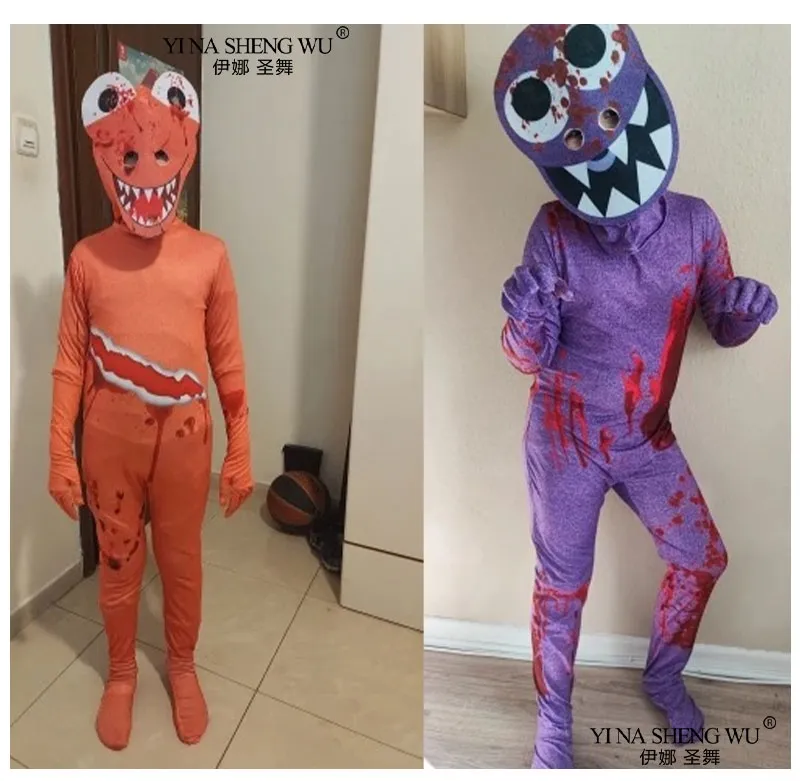 Rainbow Friends Costume For Kids Adult Blue Rainbow Friends Costume Monster  Cosplay Girls Horror Game Jumpsuit Party Outfit