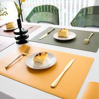 【CC】❈  Placemats Leather Mats Resistant Non-Slip Table Wipeable Washable 30X45cm