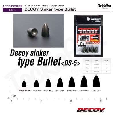 ตะกั่วเท็กซัส Decoy DS-5 Sinker Type Bullet