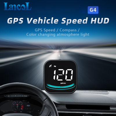 G4 Auto HUD จอแสดงผล GPS สำหรับรถยนต์,เครื่องวัดความเร็วรถพร้อมเข็มทิศแจ้งเตือนเพื่อความปลอดภัยอุปกรณ์เสริมอิเล็กทรอนิกส์สำหรับรถยนต์