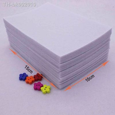 ﹊ 40 pieces White color 1 mm Polyester Felt Fabric For Needlework Diy Sewing Handmade Felt Fabric Fieltro feltro Nonwoven Colth