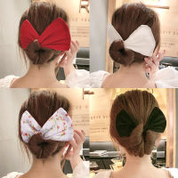 【CW】New Multicolor Deft Bun Print Headband Hairpin for Women Girl Cloth Hair Circle Bun Maker tail Holder Hair Accessories 1pcs