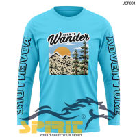 [In stock] 2023 design Adventure T-Shirt Born To Wander T-Shirt Mountain T-Shirt Indonesian Mountain Shirt Men Women Long Sleeve  24s，Contact the seller for personalized customization of the name