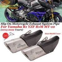 ระบบหนีภัยจากการ MT-10รถมอเตอร์ไซด์ยามาฮ่ายามาฮ่า YZF MT10 R1 R1M 2015 - 2022 Gp คาร์บอนฝาปิดคาร์บอนไฟเบอร์ระบบหนีโมโตท่อไอเสีย