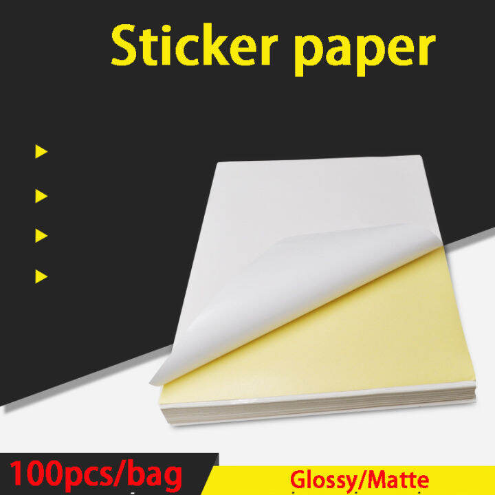 100-a4-inkjet-printer-paper-craft-copier-sticker-waterproof-label-sticker-glossy-matte-paper-thicker-printable-wood-paper