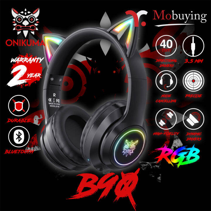 หูฟังเกมมิ่ง-onikuma-b90-bluetooth-wireless-gaming-headset-หูฟังไร้สาย-หูฟังบลูทูธ-หูฟังเล่นเกม-เสียงเบสแน่น-ไดร์เวอร์ขนาด-40-มม-ประกัน-2-ปี-ส่งจากไทย-mobuying