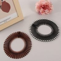 【CW】 1PC Banana Lazy Hair Combs Clip Stretchable Hairclip Band Comb Teeth Headband