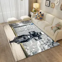 Motorcycle Floor Mats Home Carpet For Childrens Room Boy Bedroom Decoration 3D Printed Bike Living Room Rug Hall Entrance Mat