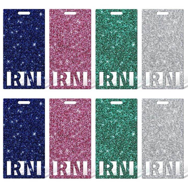 8-pcs-registered-nurse-rn-glitter-badge-5-7x11cm-badge-holder-rn-id-badge-card-for-nurse-coworkers-nursing-students