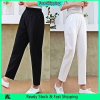 CODpz119nb Free Shipping S-5XL Seluar Perempuan High Waist Wide Leg Pant Seluar Panjang Slack Wanita Baggy Muslimah Palazzo Murah Korean Plus Size Women Long Pants Casual Loose Cotton Linen Straight Cut