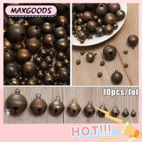 MAXG 10pcs ของตกแต่งบ้าน แฮนด์เมด สร้อยคอ เครื่องประดับต้นคริสต์มาส ย้อนยุค บรอนซ์ อุปกรณ์เสริม Campanula ระฆังเล็ก กระดิ่งกริ๊งทองแดง