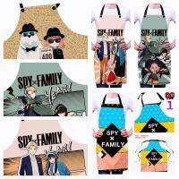 Spy Play House สินค้าพิมพ์ผ้ากันเปื้อนการ์ตูนอะนิเมะบ้าน Halter Kitchen ผ้ากันเปื้อนกันน้ำมัน