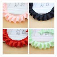 2 meters Chiffon Ruffled Lace Trim Pleated Ribbon DIY Accessory Hemline 2.5 width