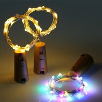 1/2m 10/20pcs LED Wine Bottle Cork Lamp Party Christmas Holiday Decoration Fairy Light Garland Wedding Copper Wire String Lamp