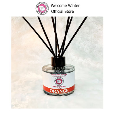 WelcomeWinter ก้านไม้หอมปรับอากาศกลิ่นน้ำมันหอมระเหย Essential Oil Orange REED DIFFUSER 110 ml
